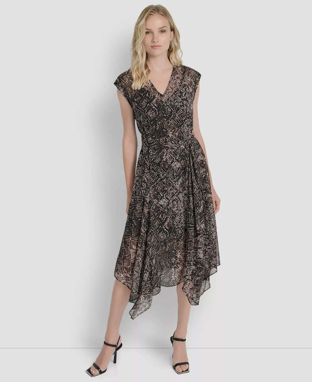 NEW DKNY Women's 12P Sleeveless V-Neck Dress • Reg Price $139
